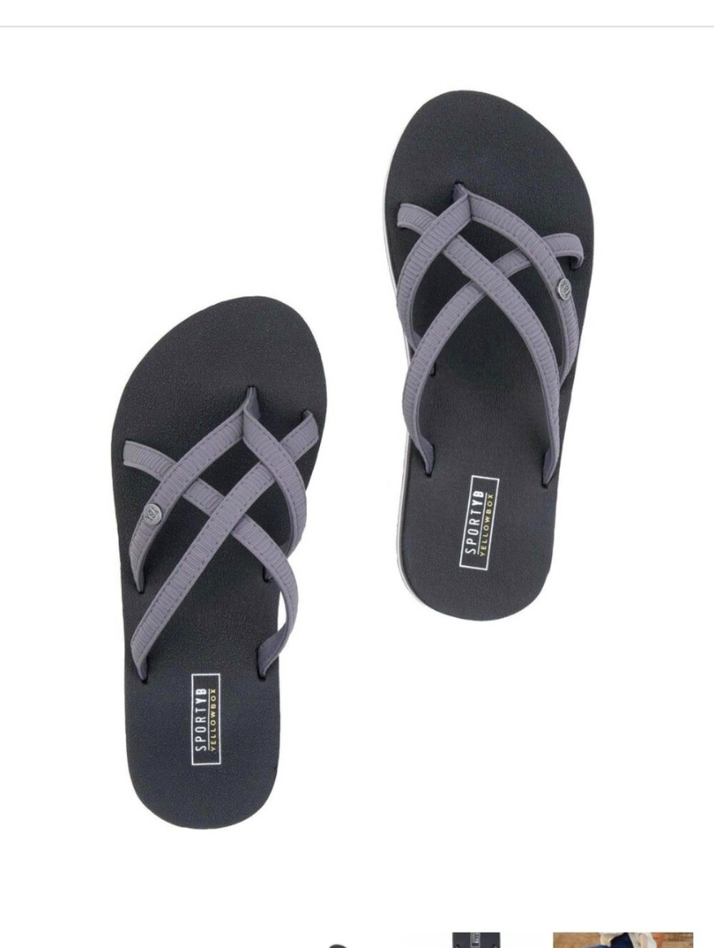 Yellow Box Gray Strappy Platform Sandals